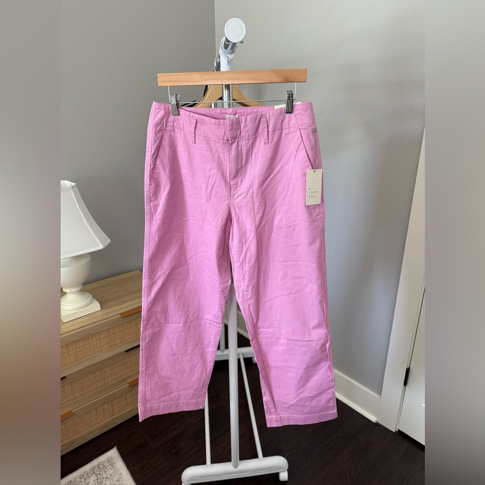 NEW a new day Pink High-Rise Straight‎ Leg Pants Size 8